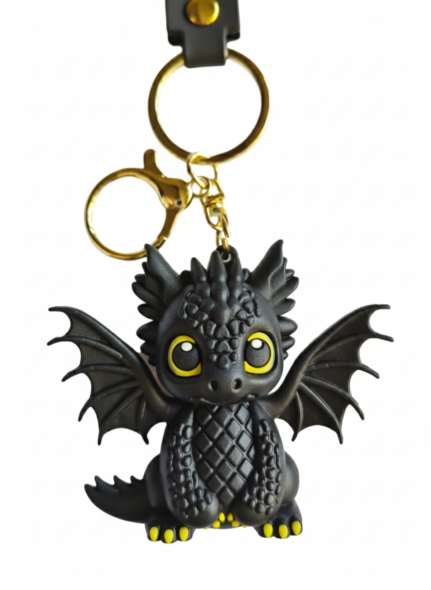 Nightfury keychain WITH soft silicone strap