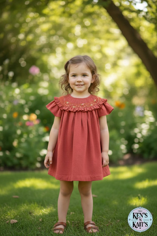 Hand Smocked Embroidered Design (Imported)