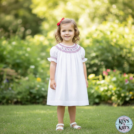 Hand Smocked Embroidered Design (Imported)