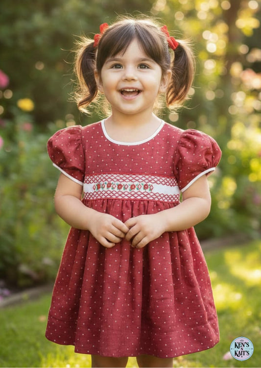 Hand Smocked Embroidered Design (Imported)