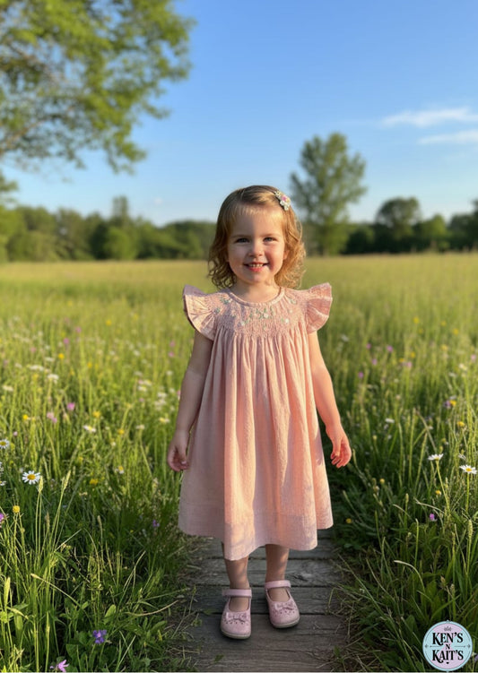 Hand Smocked Embroidered Design (Imported)