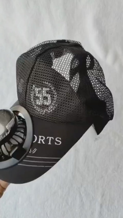 Solar Powered Fan Baseball Cap