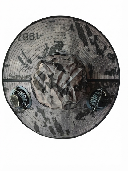 Dual Solar Powered Fan Sun Hat with Strong Wide Brim