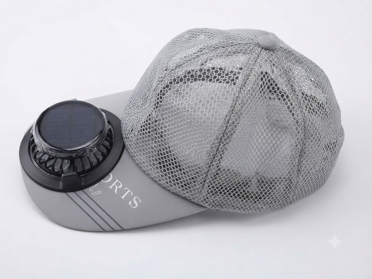 Solar Powered Fan Baseball Cap