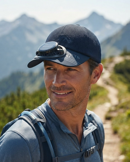 Solar Powered Fan Baseball Cap