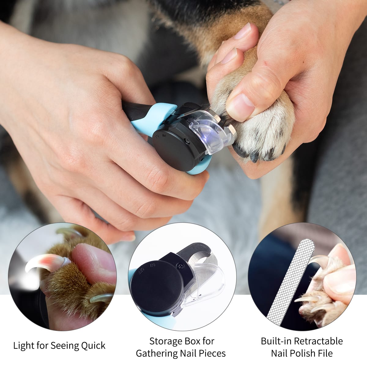 LED Pet Nail Clipper with Built-in Light