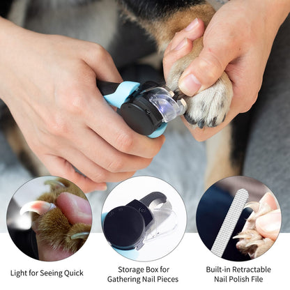 LED Pet Nail Clipper with Built-in Light