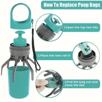 Pet Potty Picker with Built-in Poop Bag Dispenser