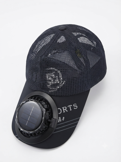 Solar Powered Fan Baseball Cap