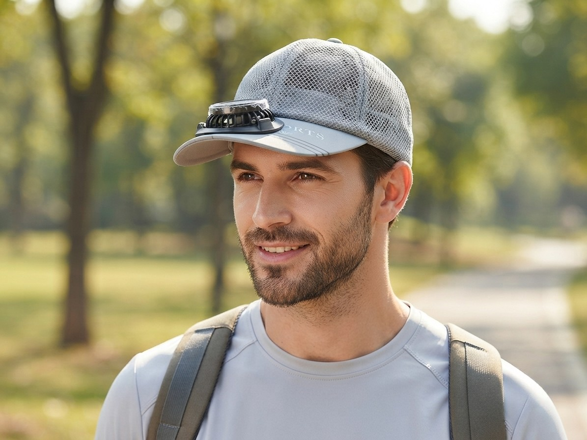 Solar Powered Fan Baseball Cap