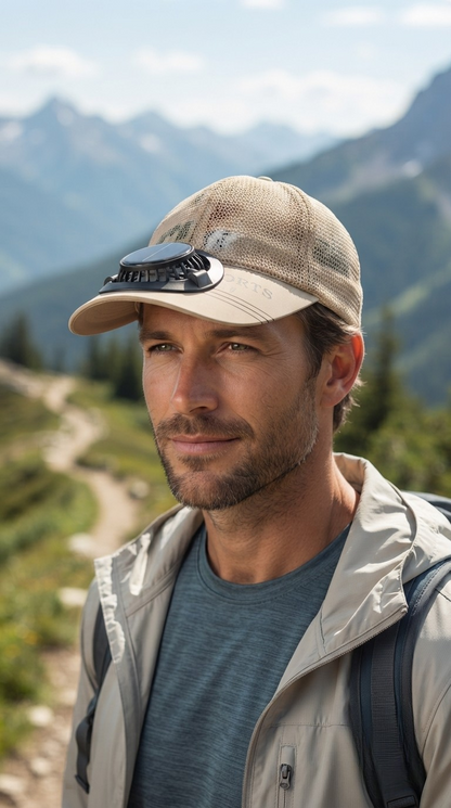 Solar Powered Fan Baseball Cap