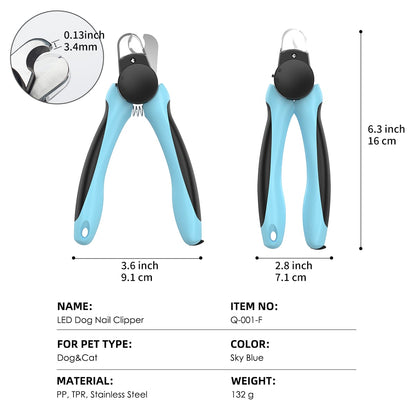 LED Pet Nail Clipper with Built-in Light